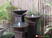 Triple Bowl Fountain - Rust